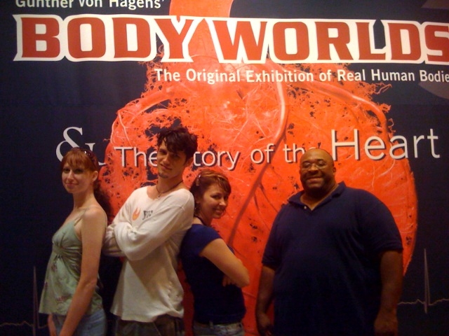 Group 56 at Bodyworlds Some Group 56 students at BodyWorlds 3.