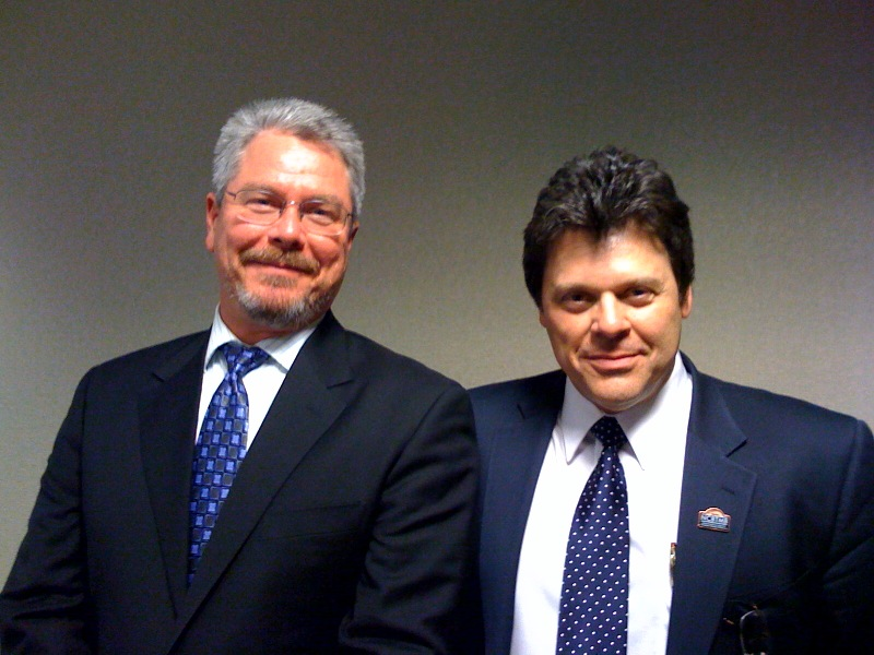 neal-delaporta-and-paul-lindamood Neal Delaporta, NCTMB Chair (left) and Paul Lindamood, NCTMB CEO after the CAMTC meeting on April 27, 2009