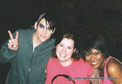 Jenn Taylor and cast NHI Graduate Jenn Taylor with “American Idiot” cast members Tony Vincent ("St. Jimmy") and Christina Sajous ("Extraordinary Girl").