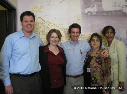 Food Bank - Mar 25, 2010 011 Melanie Burns & Joe Bob Smith (2nd & 3rd from left) join the Food Bank's Michael Flood, Flori Schutzer & Jeanna Kindle.