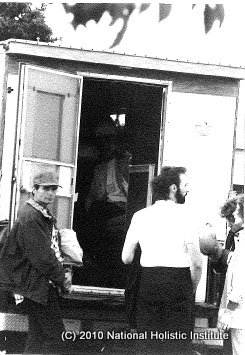 Jim pic2 (2) Jim Charlesworth (right) responds to the 1989 earthquake.