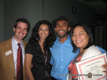 Graduation - Sep 8, 2010 032 Scholarship winner Asad Khan with his sister and NHI staff Joe Bob Smith & Jan Takeshita.